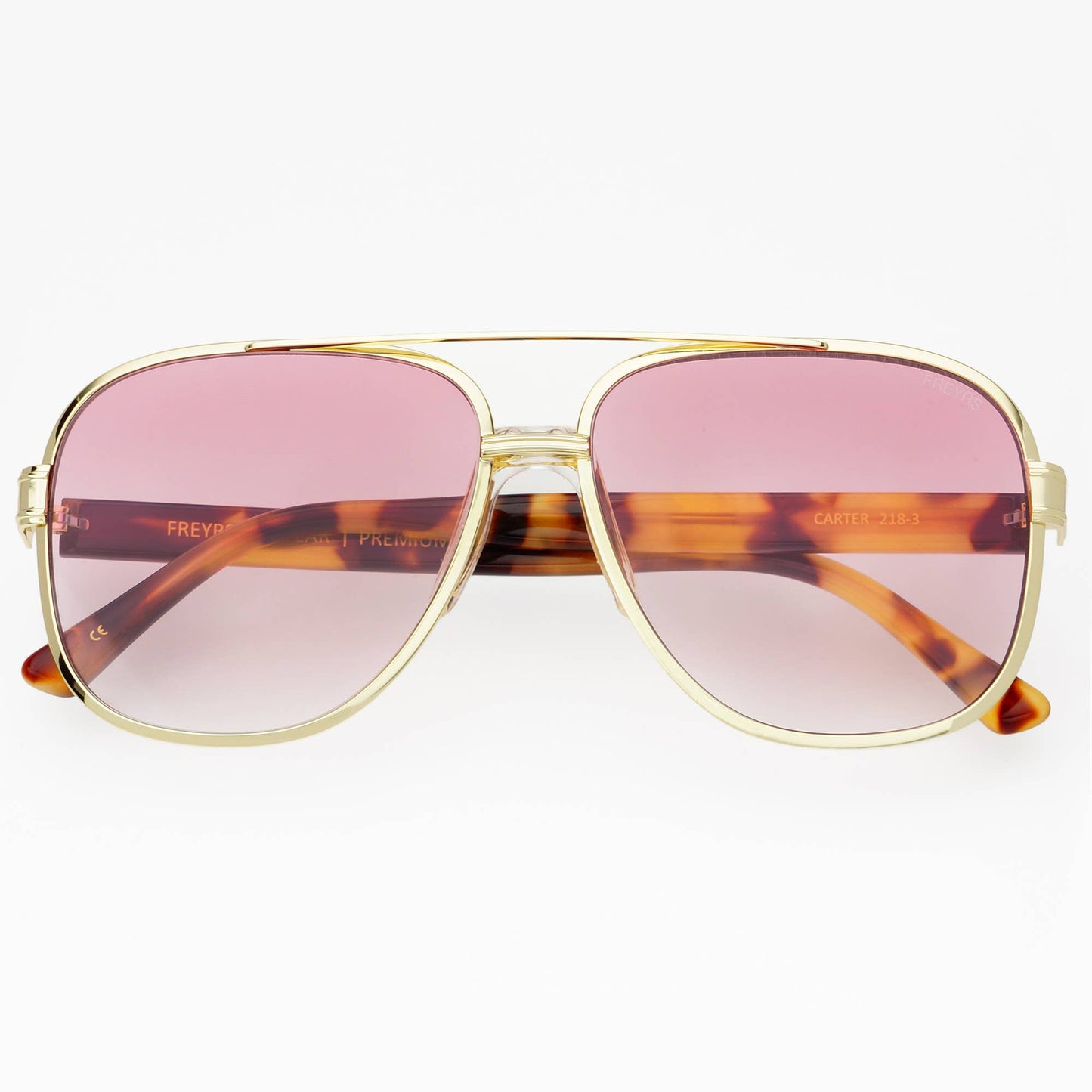 Carter Unisex Aviator Sunglasses : Rose