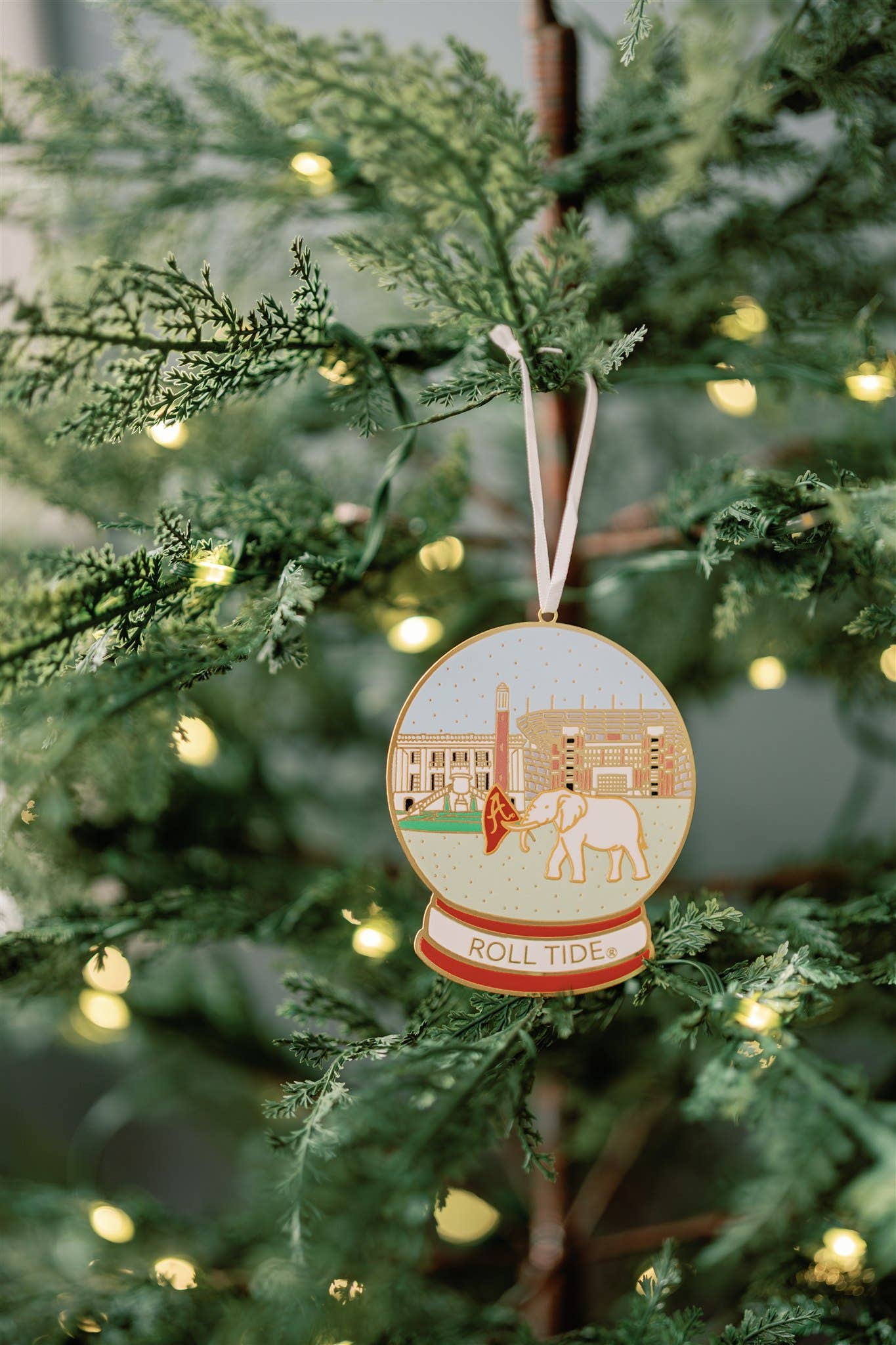 Enamel Snow Globe Ornament - UA
