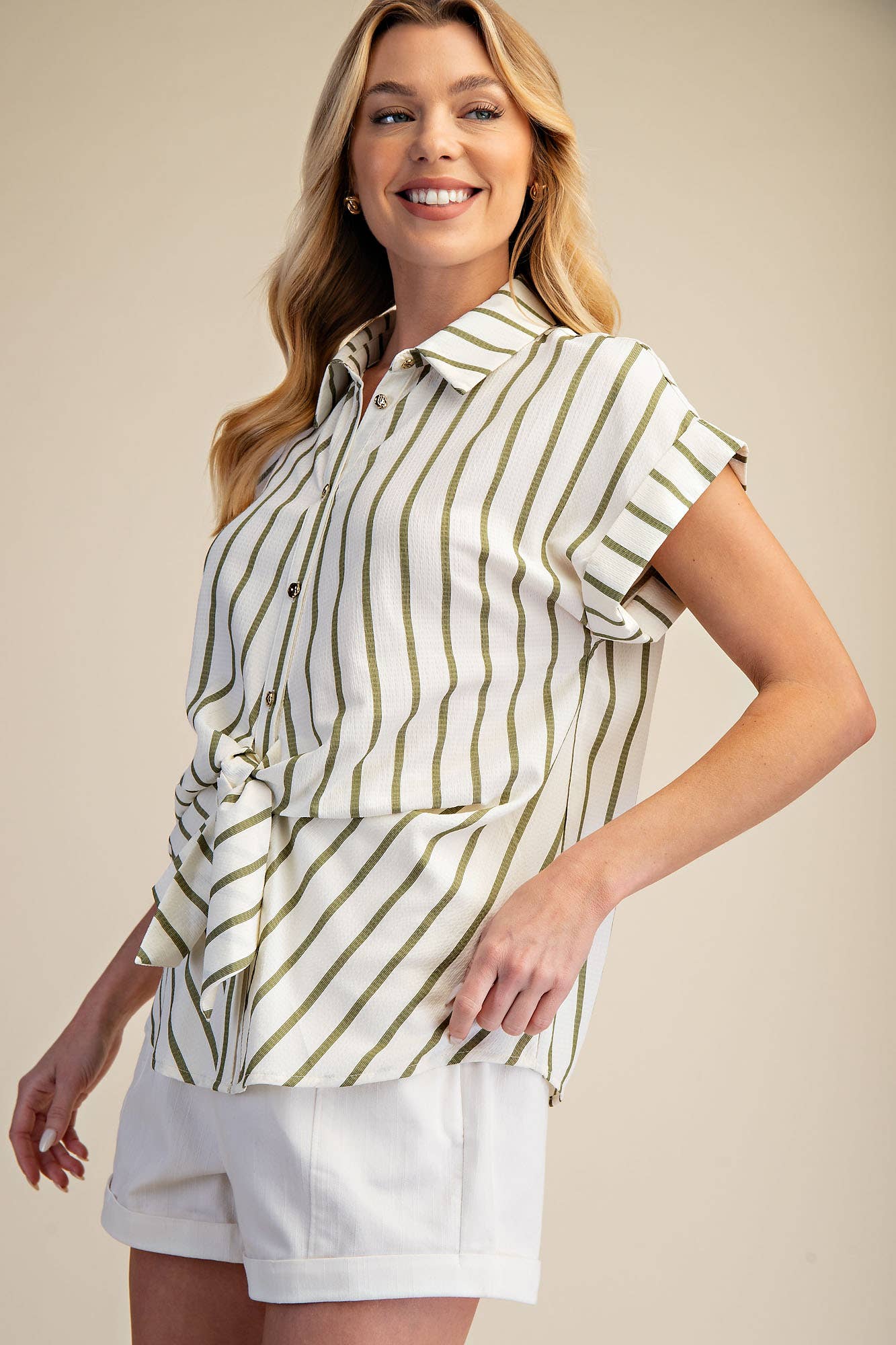 The Joanie Blouse - Olive