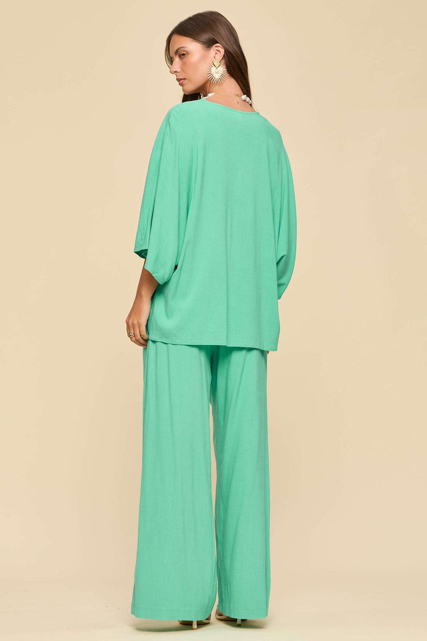 The Sophia Linen Set: Pink