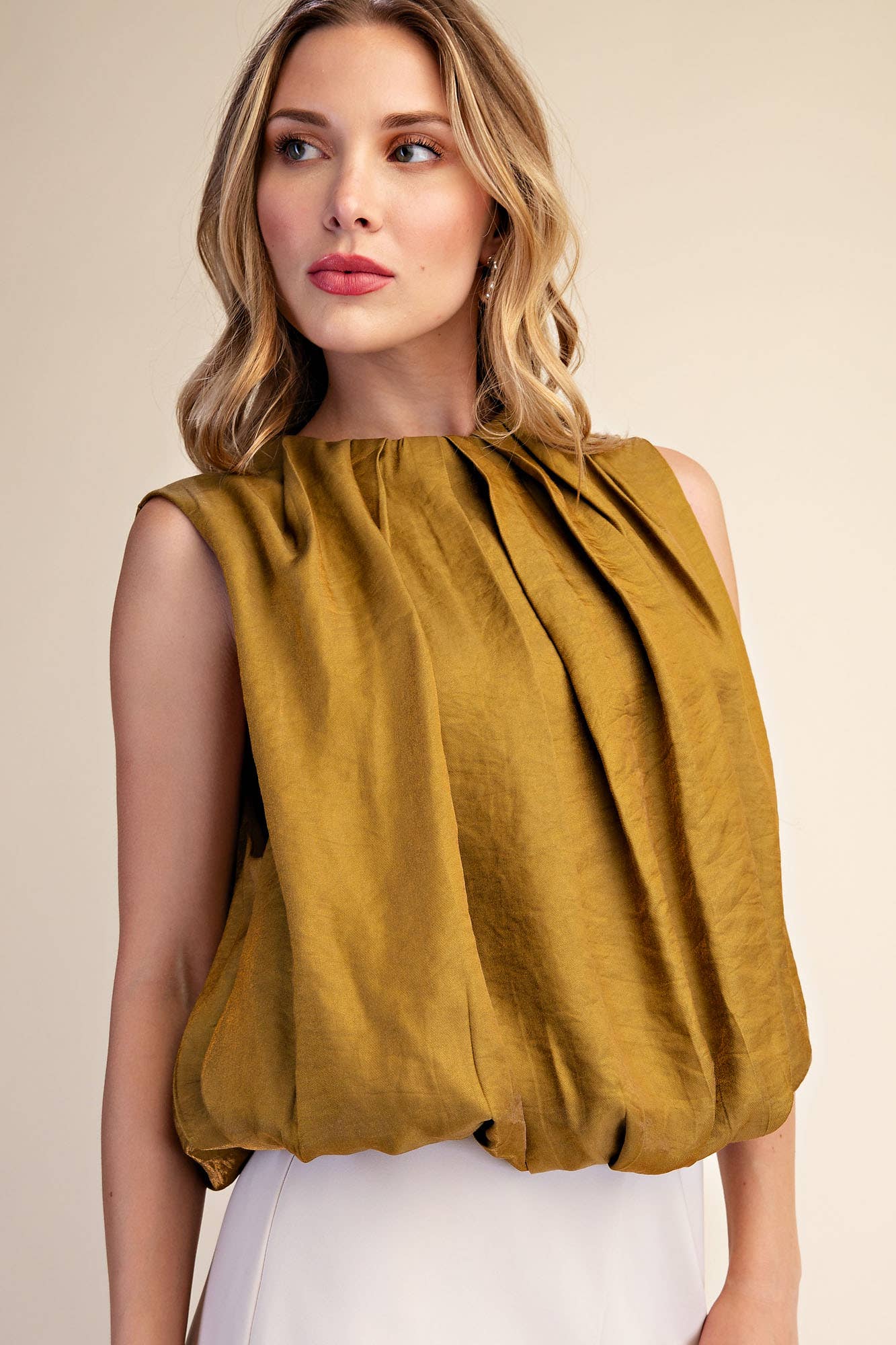 The Becca Balloon Top - Mustard
