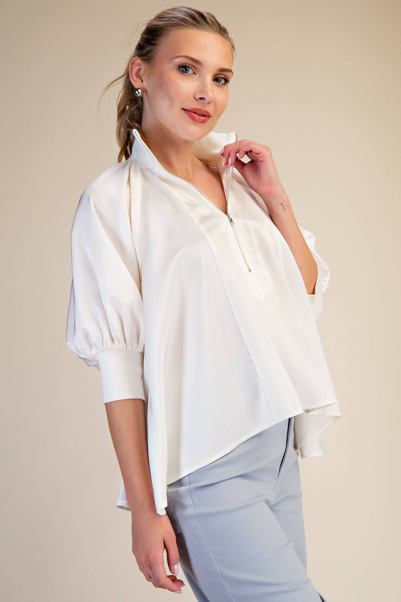 The Carrie Blouse - Ivory