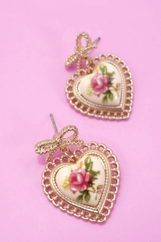 Rose Drop Earrings