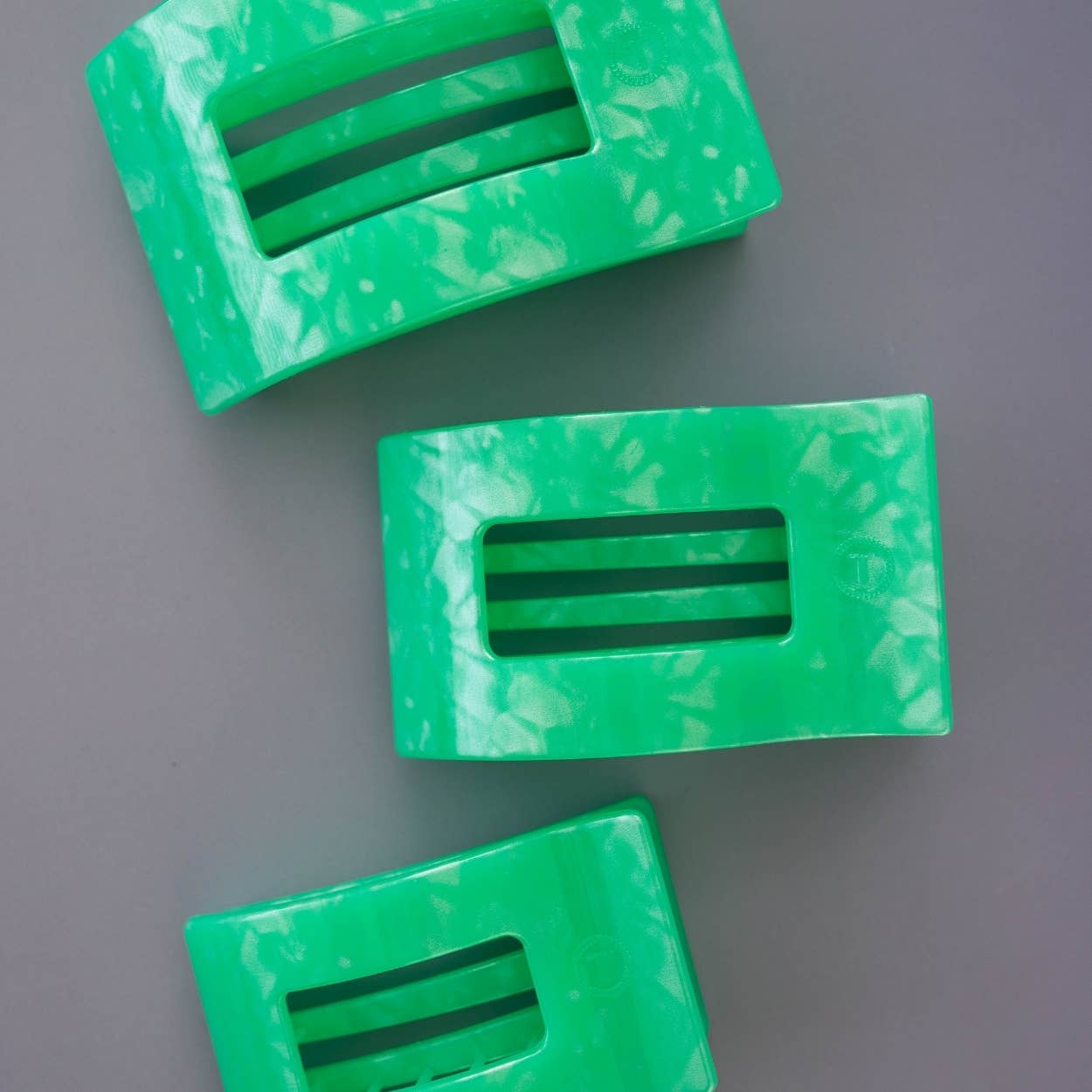 Flat Rectangle Hair Clip | Medium | Spring Splash