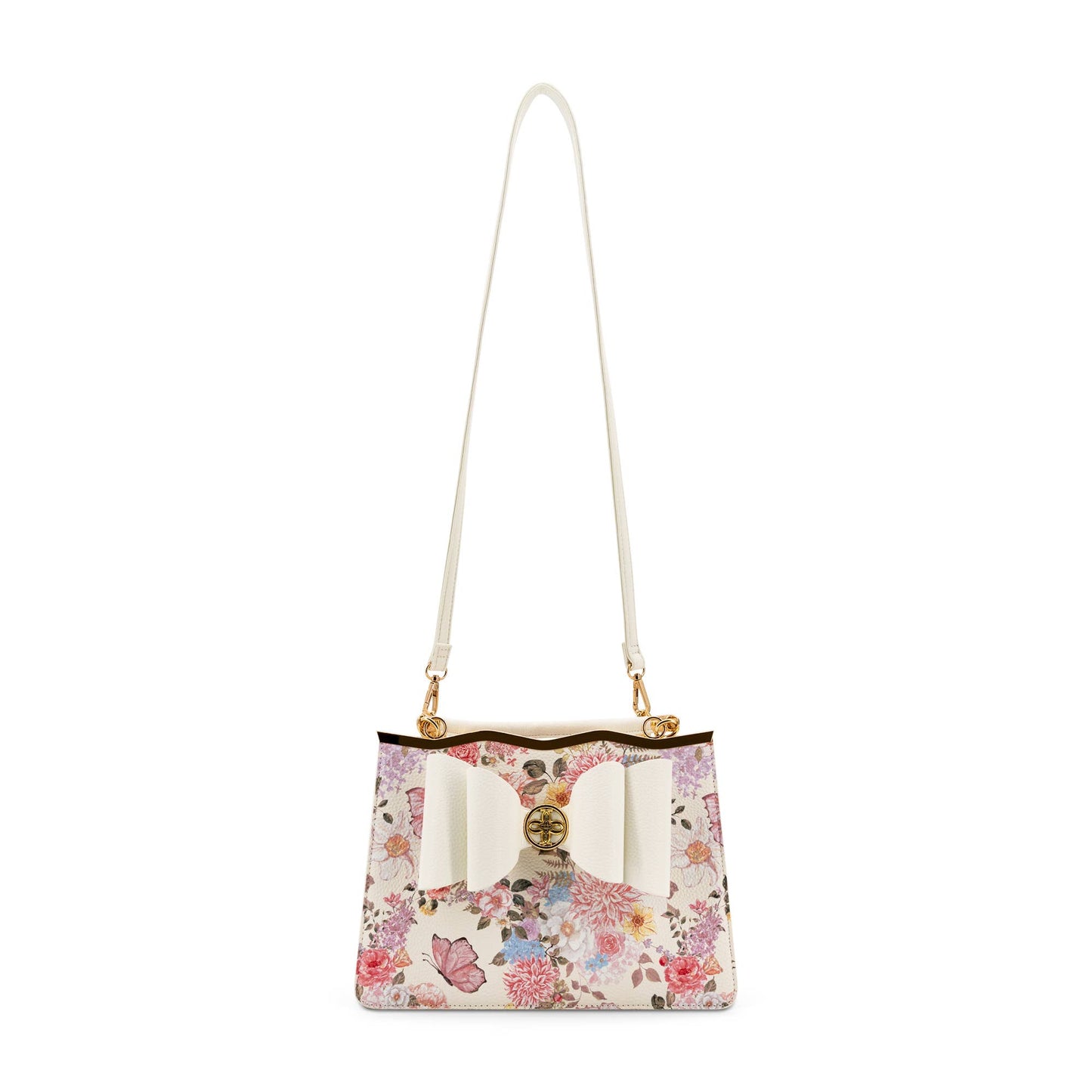 Amelie Floral Bow Bag: Blush