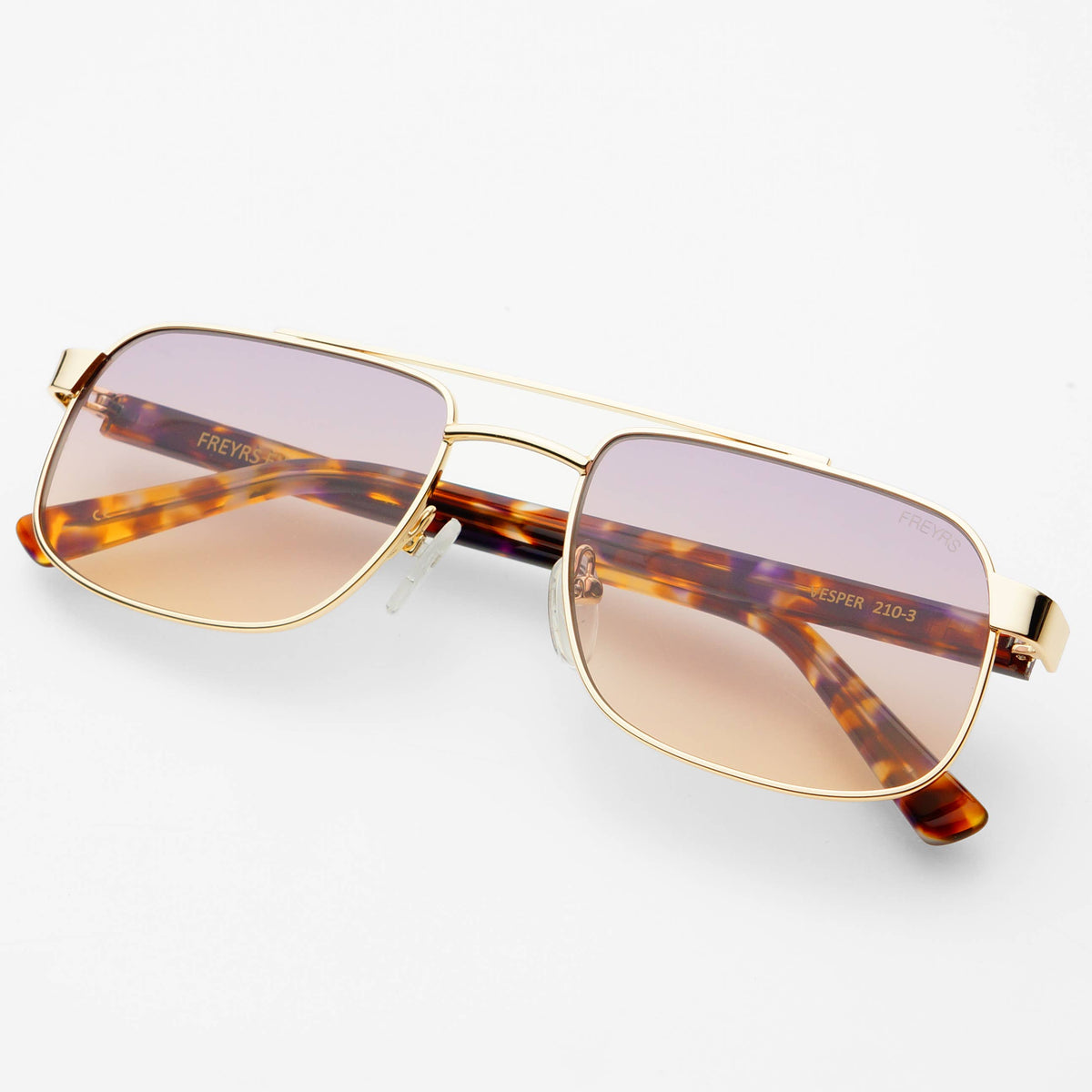 Vesper Unisex Aviator Sunglasses  : Gold / Sunset