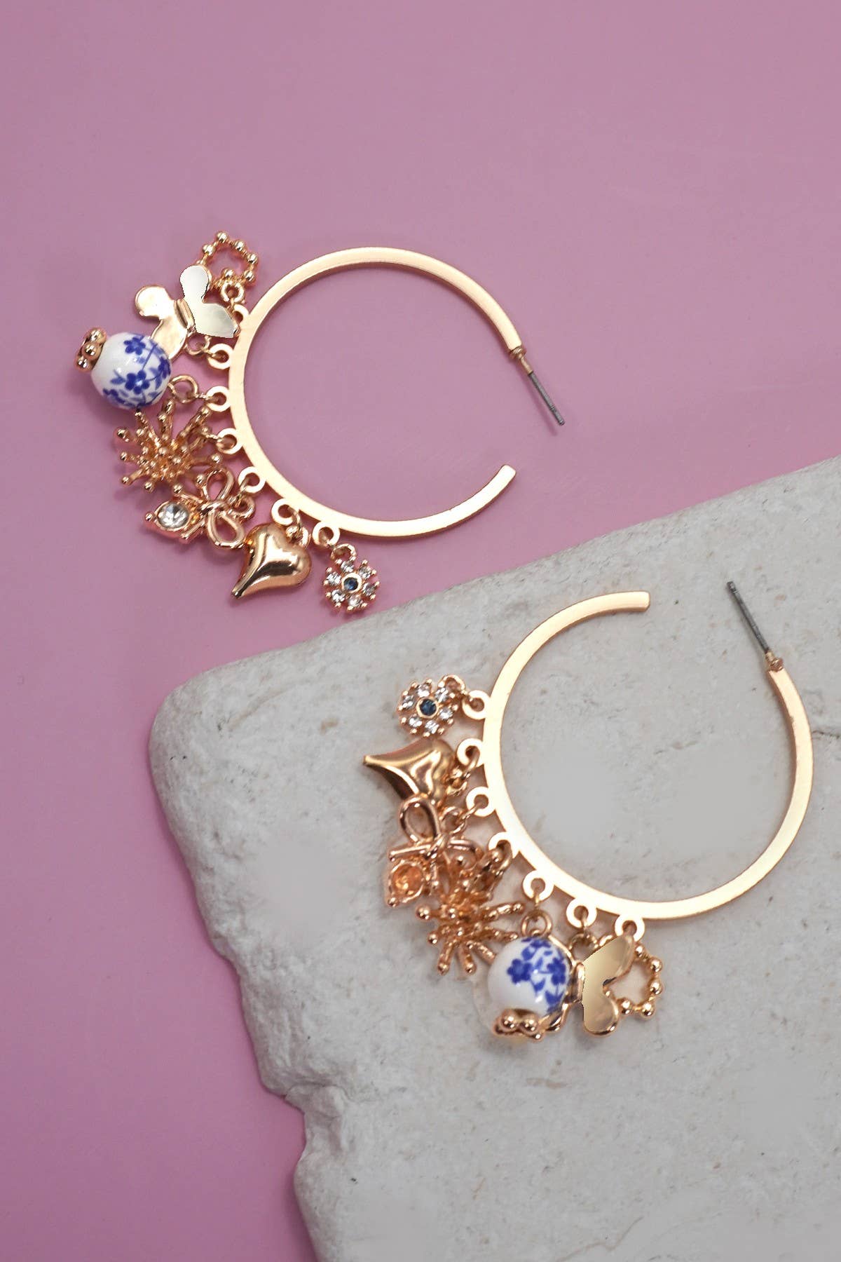 Charm Hoop Earrings