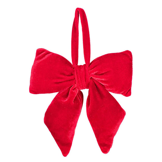 Evelyn Bow Ornament - Red