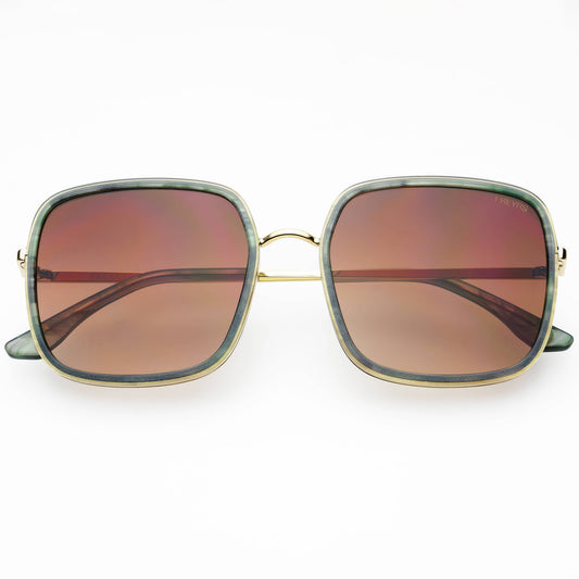 Cosmo Acetate Womens Square Sunglasses : Emerald Green
