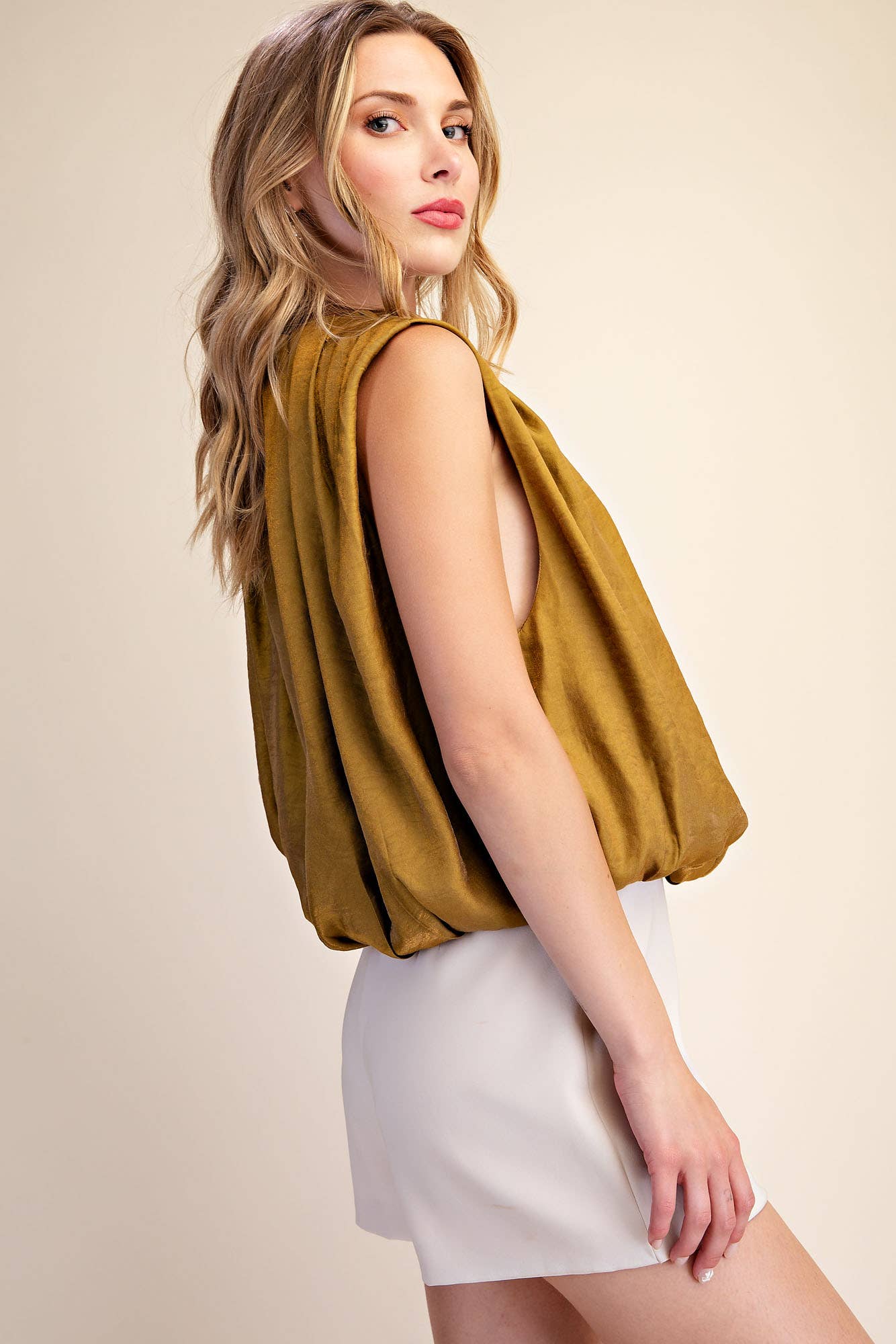 The Becca Balloon Top - Mustard