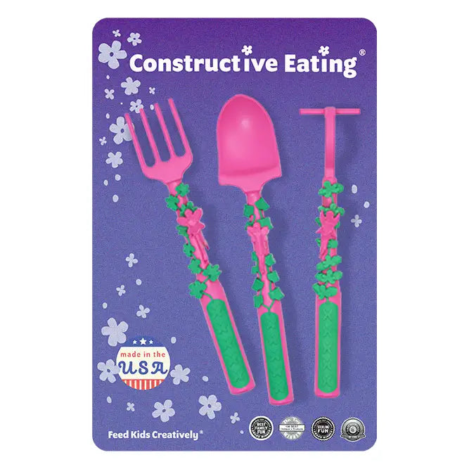 Set of 3 Pink Fairy Utensils