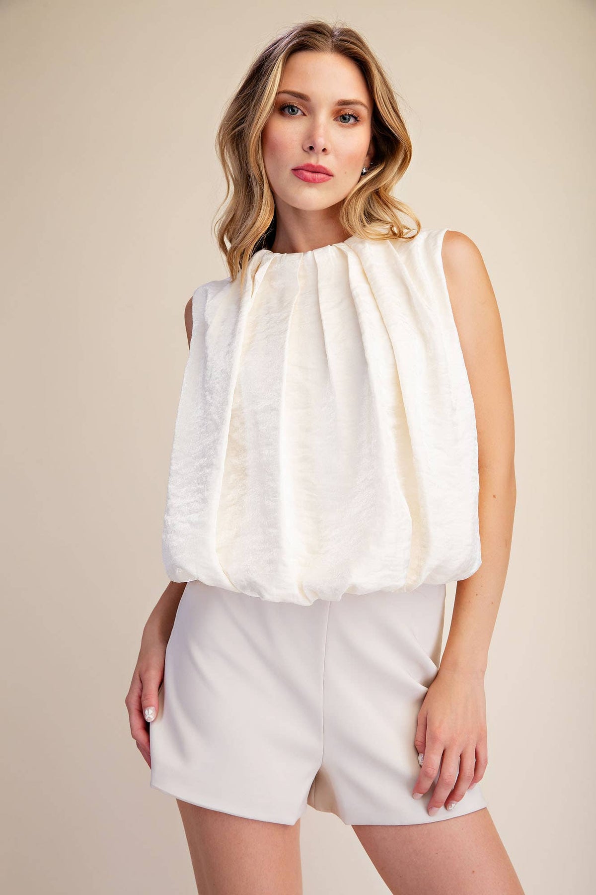 The Becca Balloon Top - Off-White