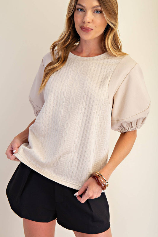 The Lilly Top - Taupe