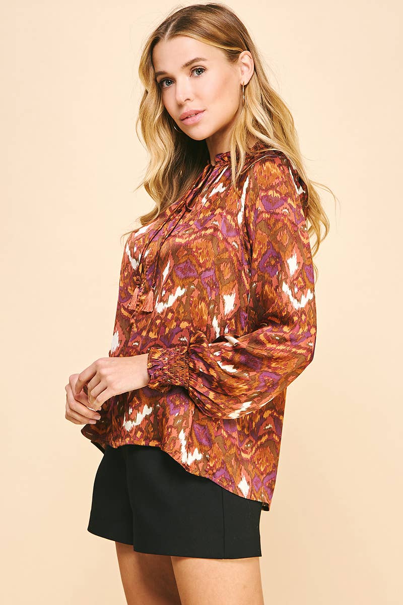 Fall Satin Blouse