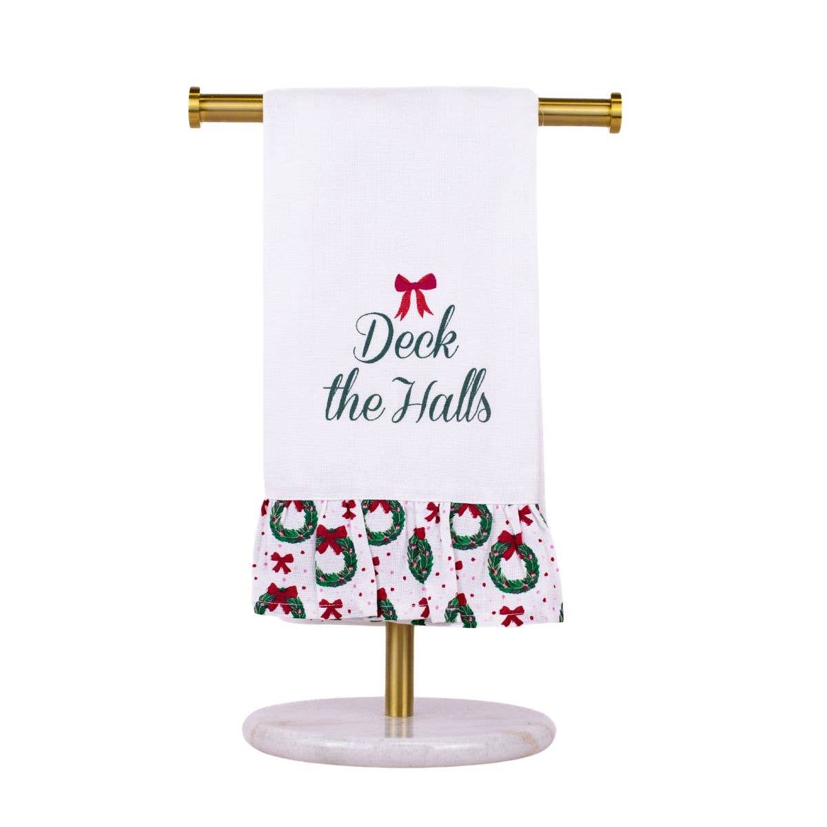 Deck the Halls Ruffle Hand Towel