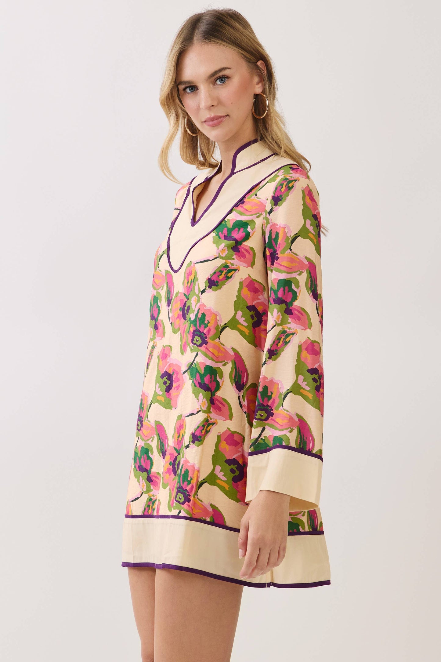 Fall Floral Mini Dress