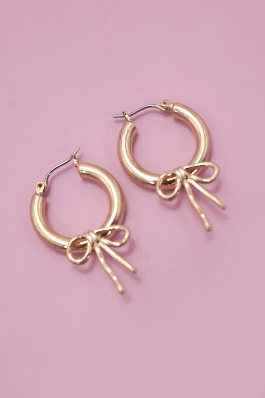 Bow Hoop Earrings