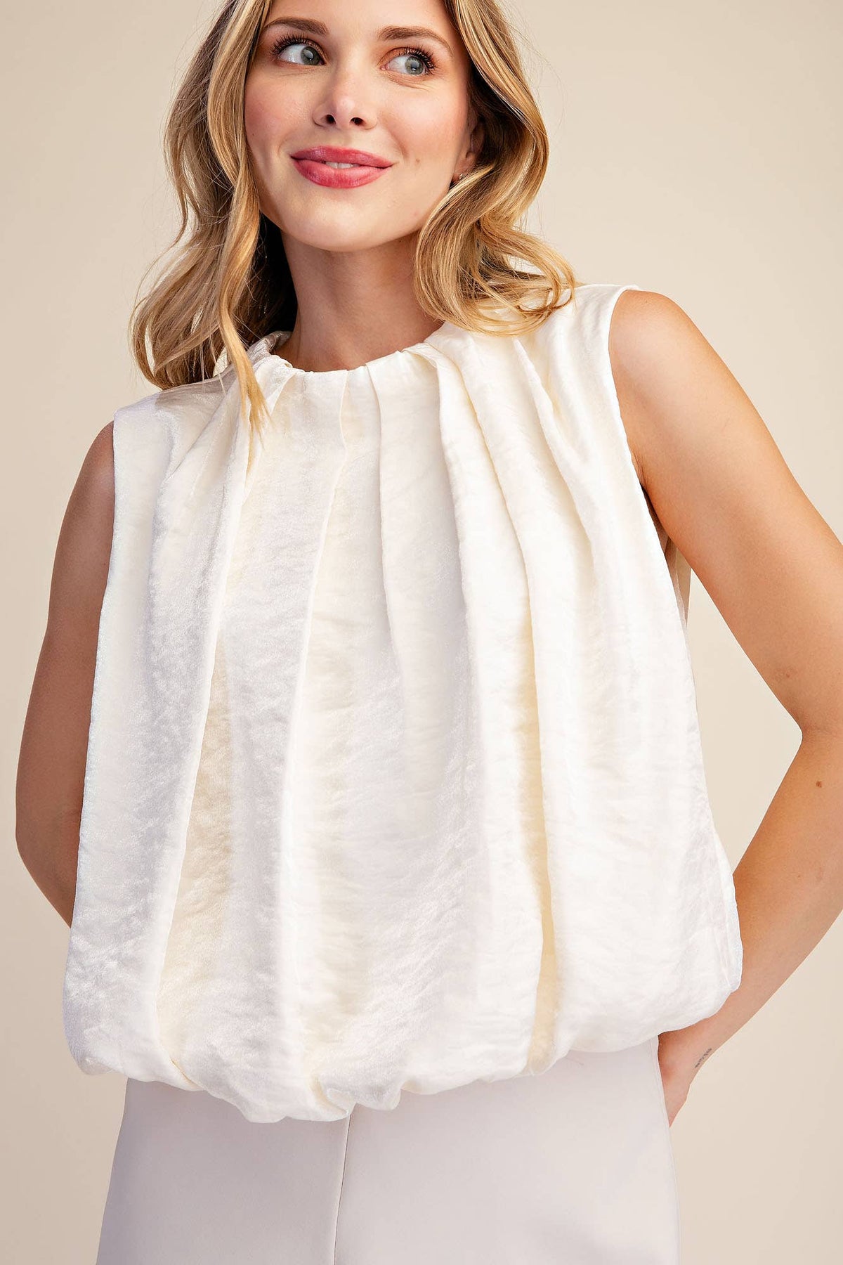 The Becca Balloon Top - Off-White