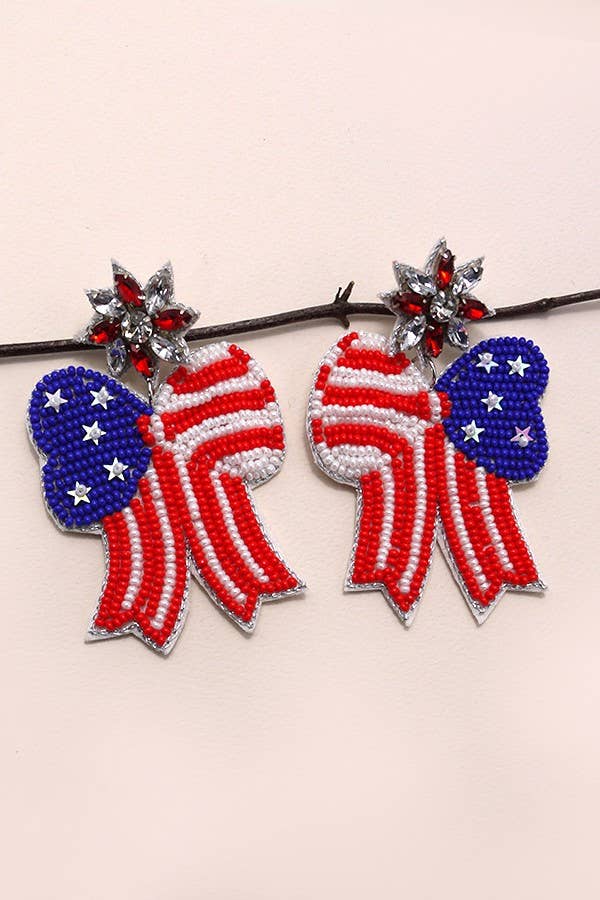 Flag Bow Earrings