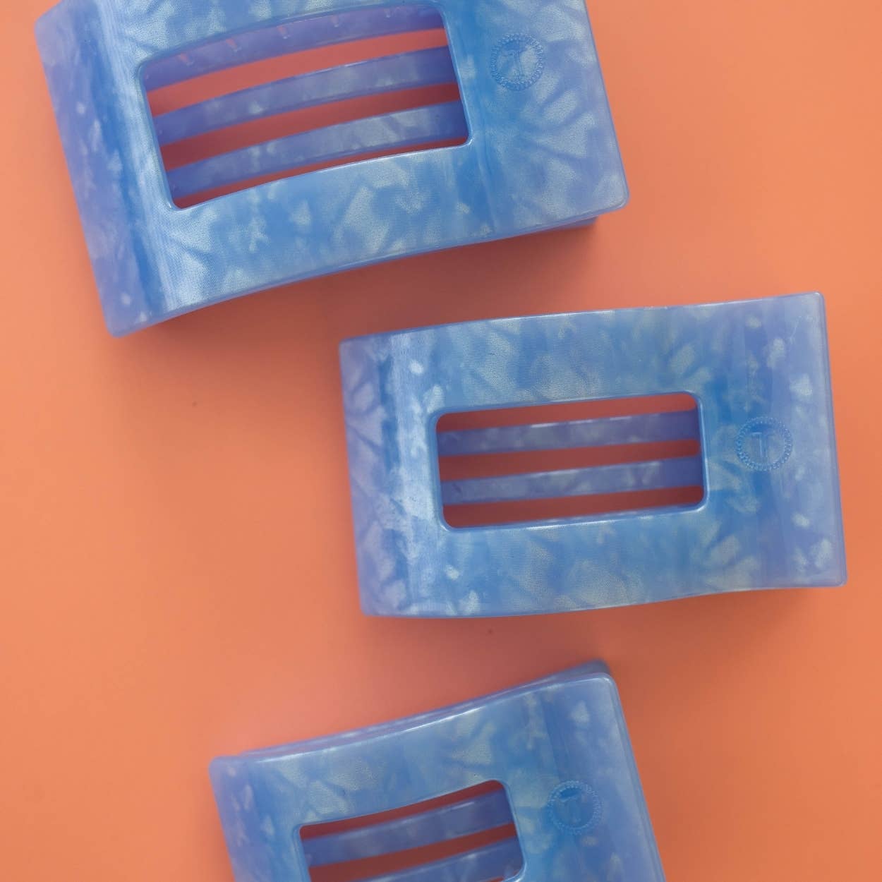 Flat Rectangle Hair Clip | Small | Blue Lagoon