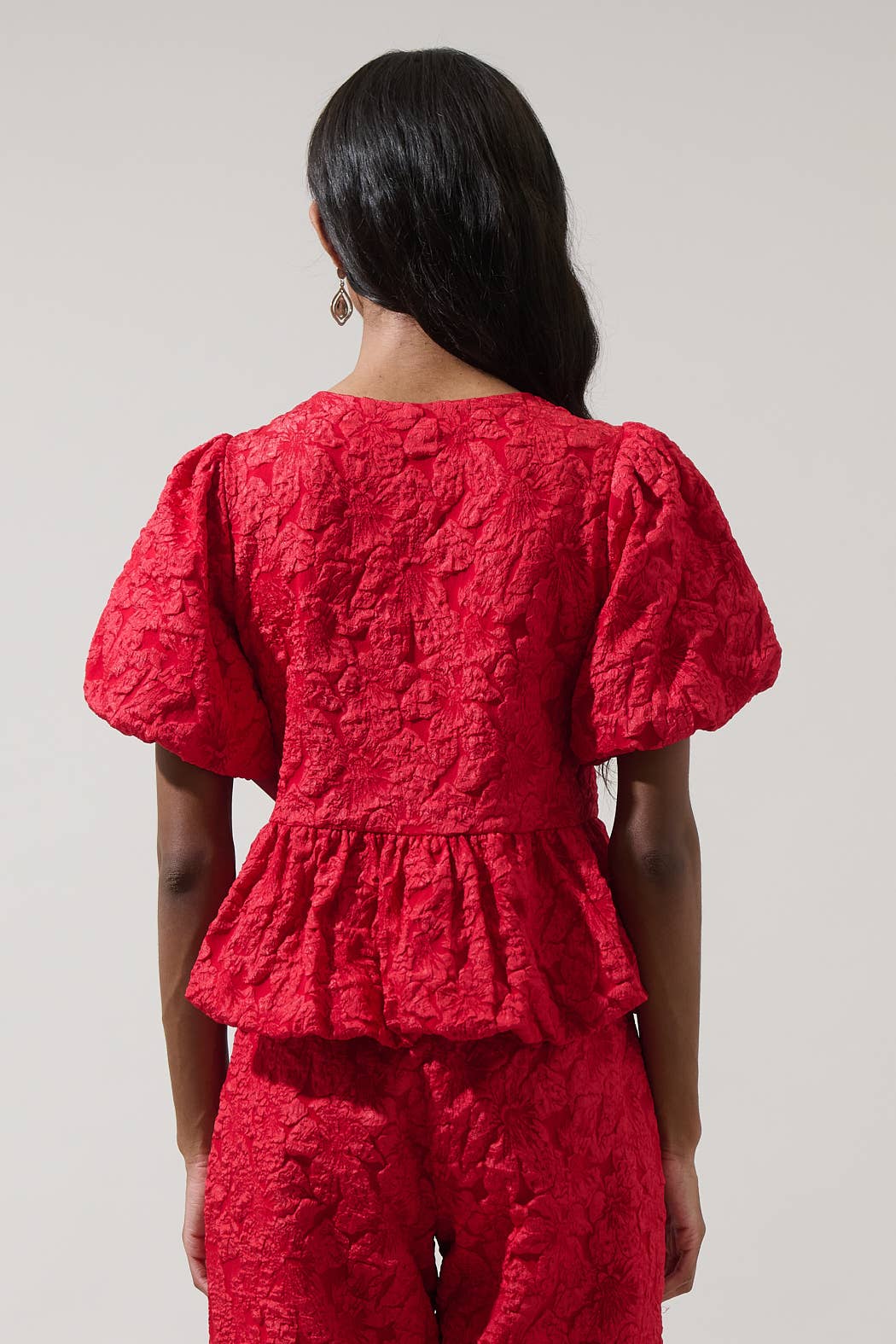 The Arielle Jacquard Bow Top