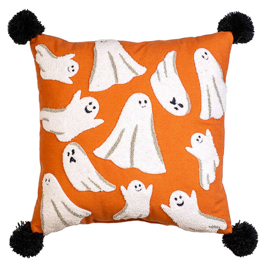 Spooky Embroidered Pillow