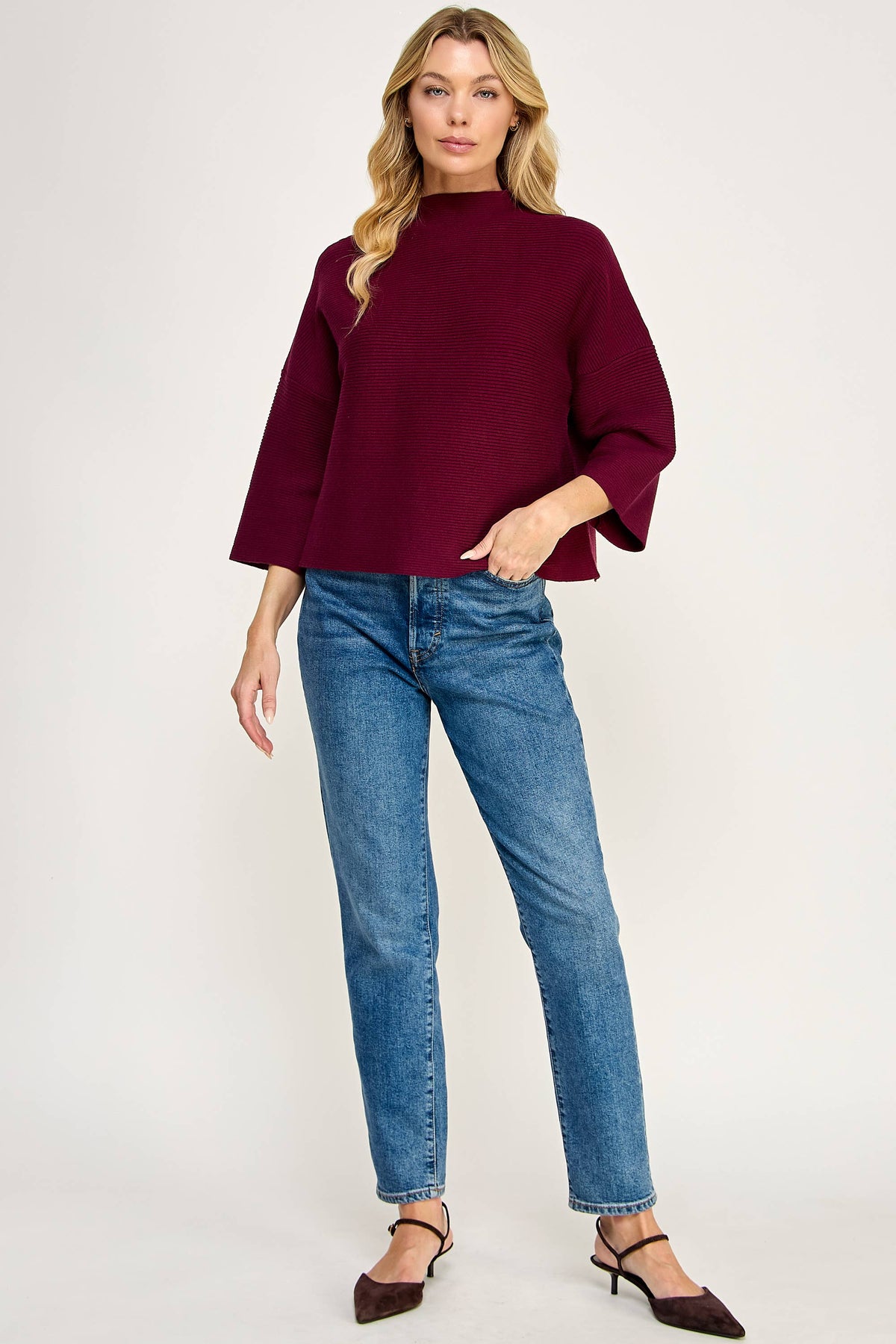 The Mara Sweater - Burgundy