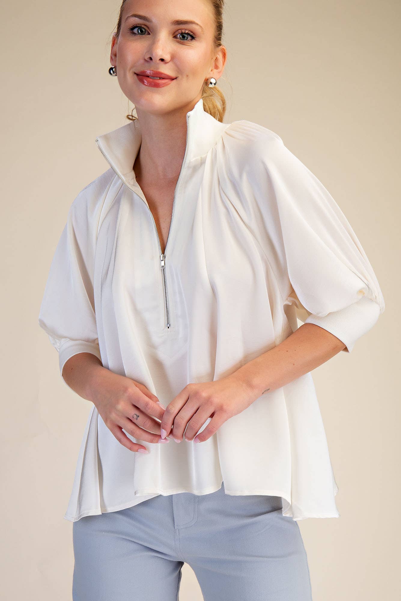 The Carrie Blouse - Ivory