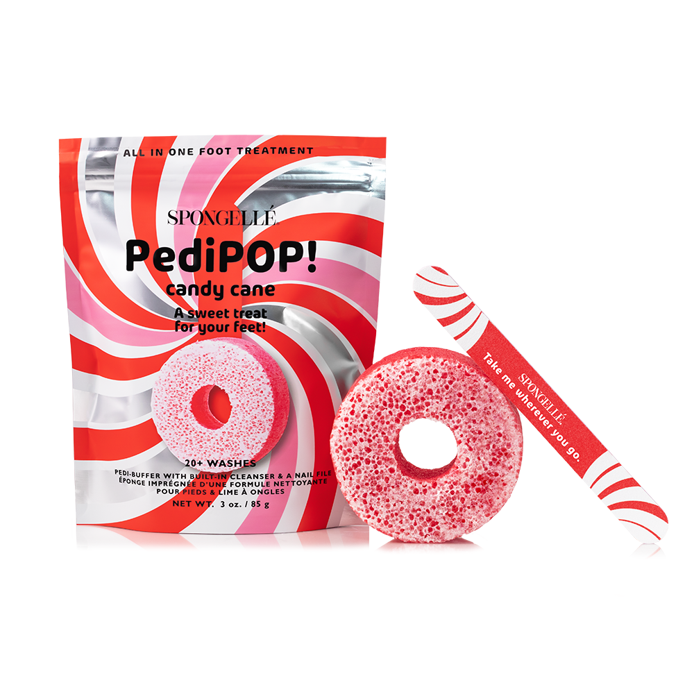 PediPOP Pedi Buffer & Nail File - Candy Cane