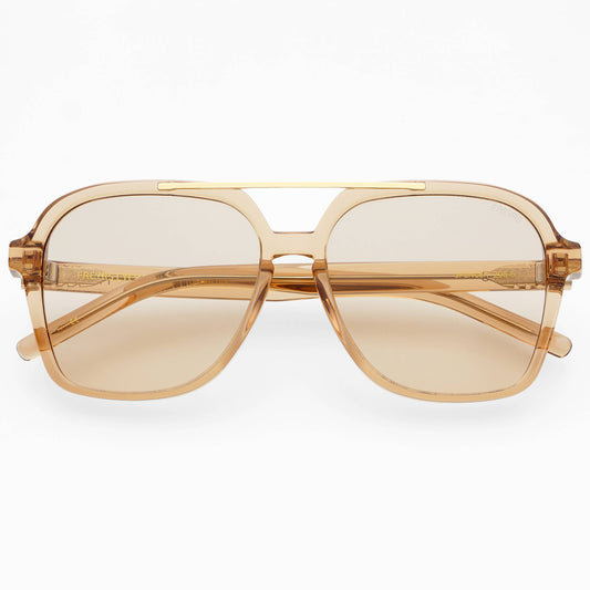 Spencer Unisex Aviator Sunglasses: Tan