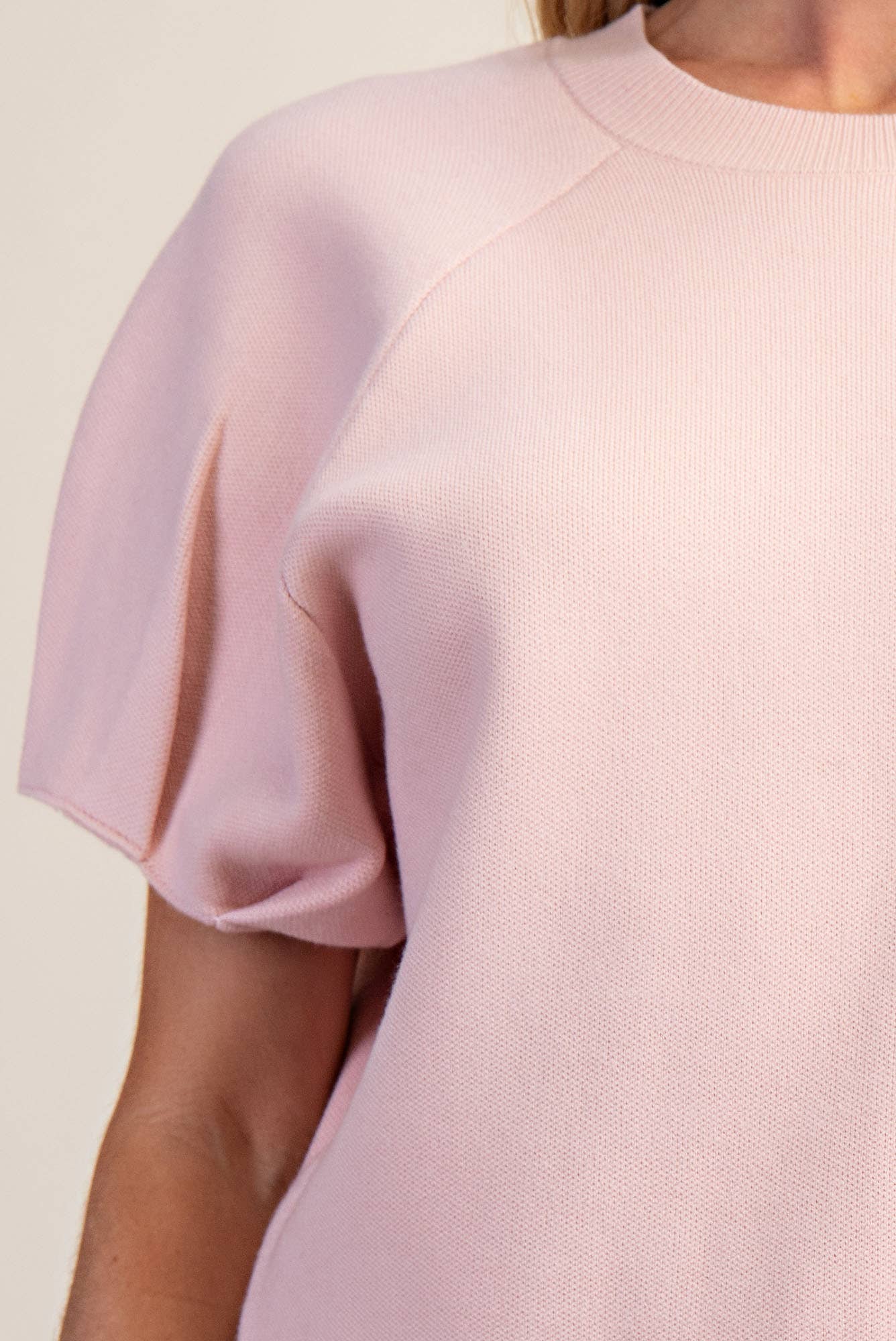 Puff Sleeve Sweater - Pink