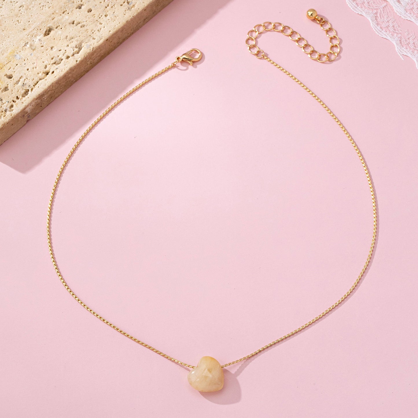 Heart Necklace - Cherry