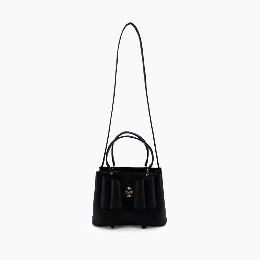 Jesse Bow Crossbody Handbag: Black