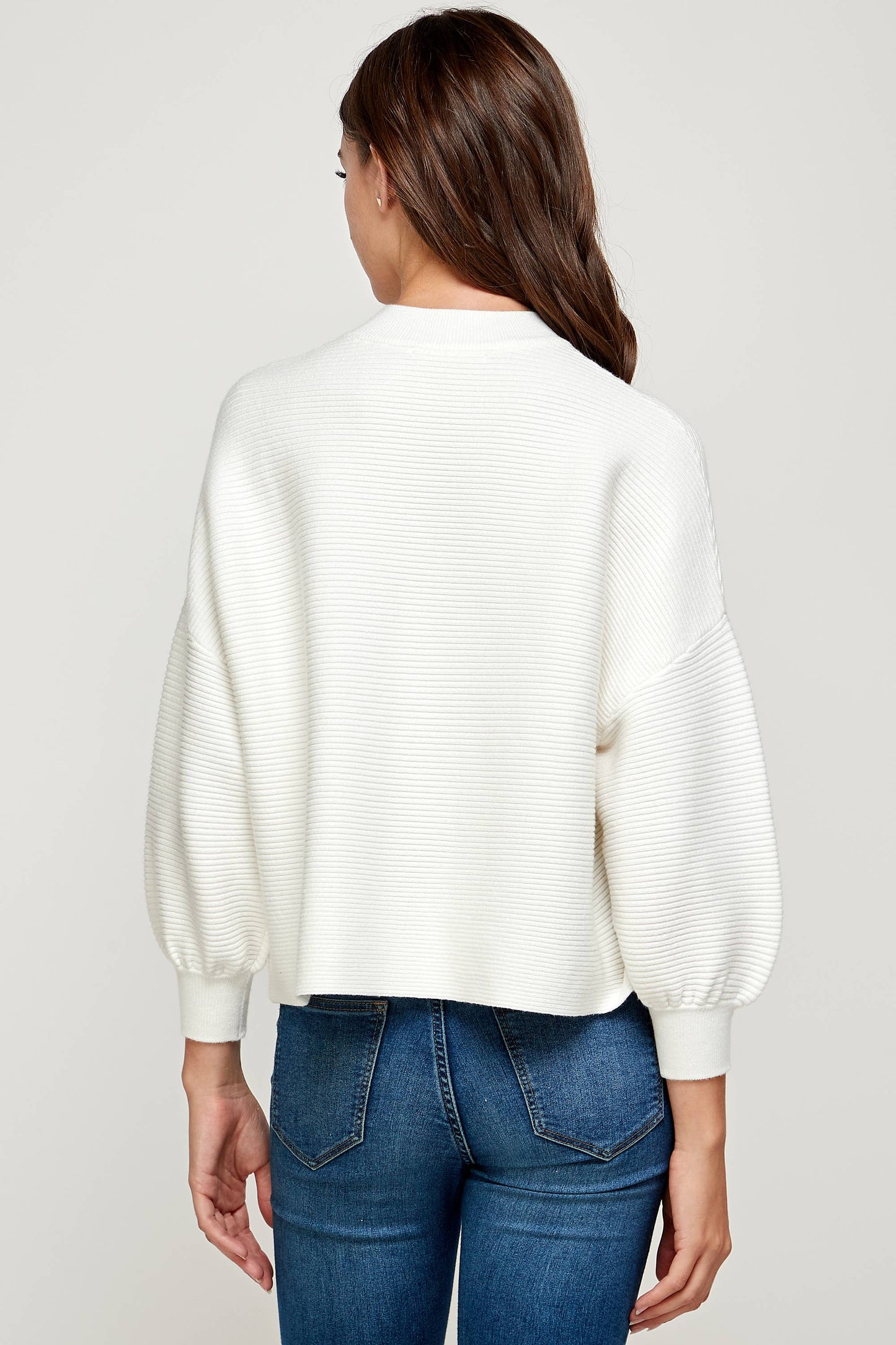 Balloon Sleeve Sweater - Ivory