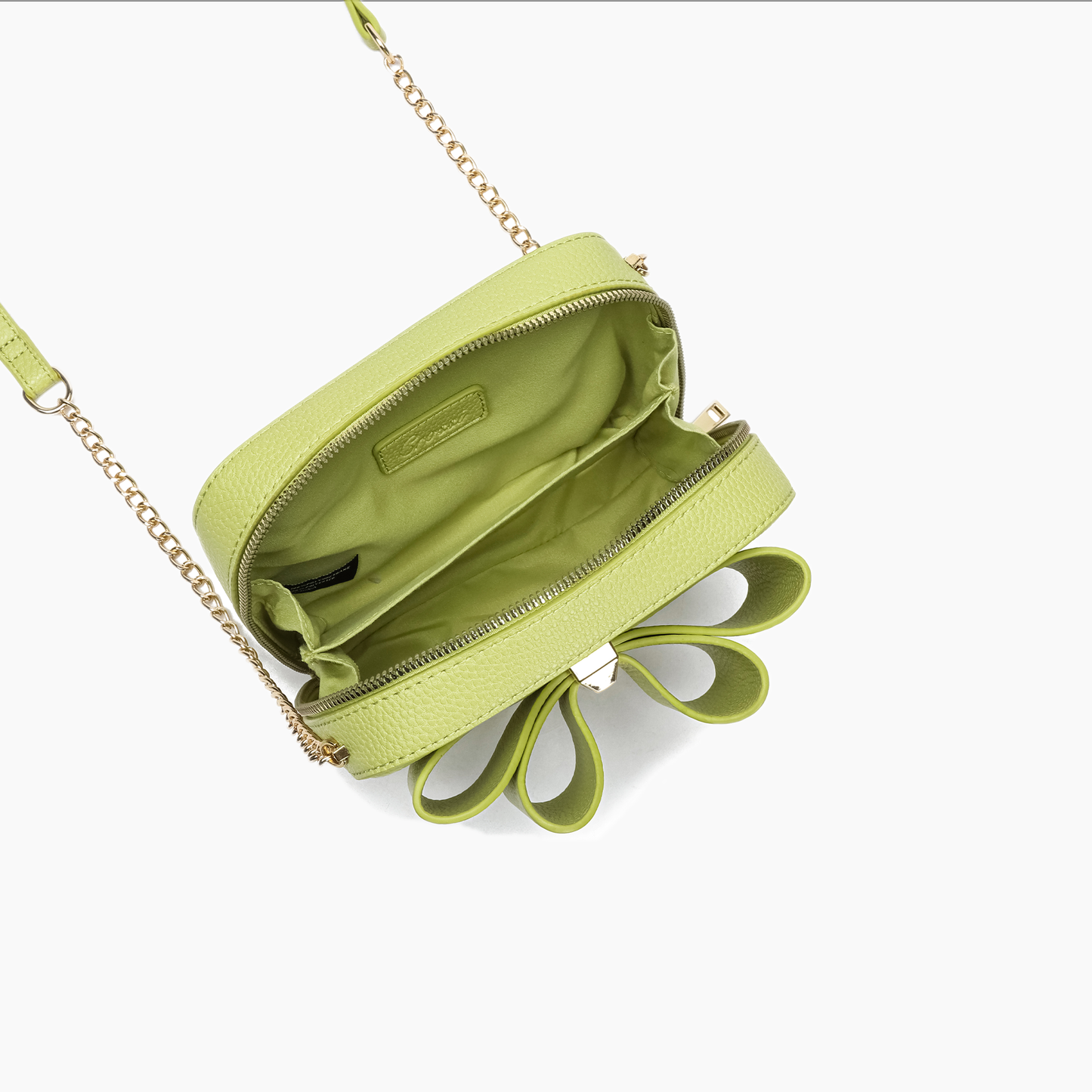 Chloe Bow Mini Crossbody: Lime