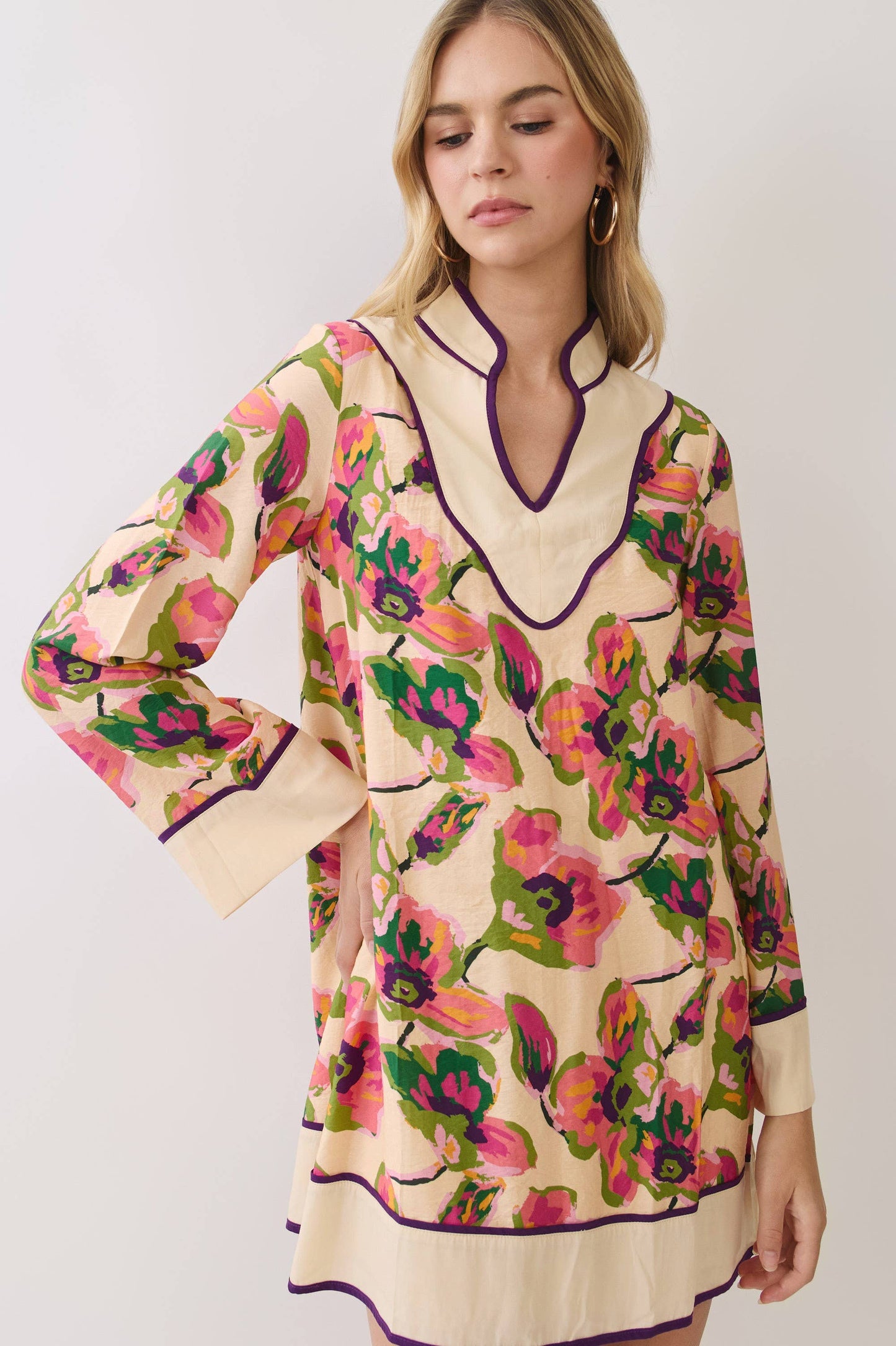 Fall Floral Mini Dress