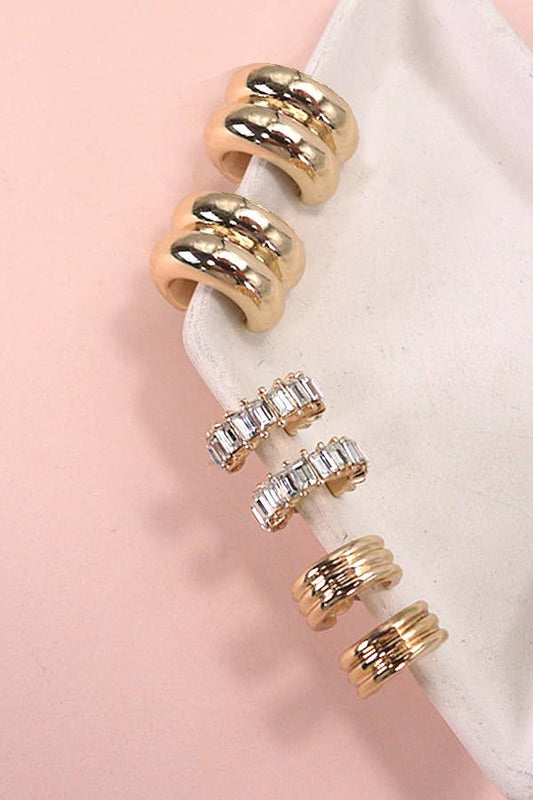 Baguette Stone Earrings
