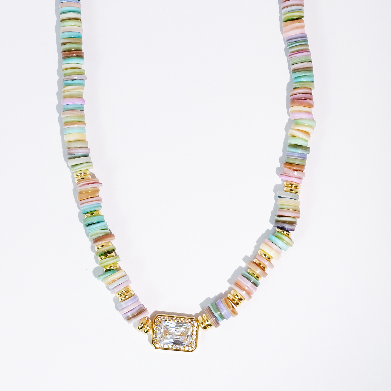 Dream Pop Gemstone Necklace: Multi Pastel