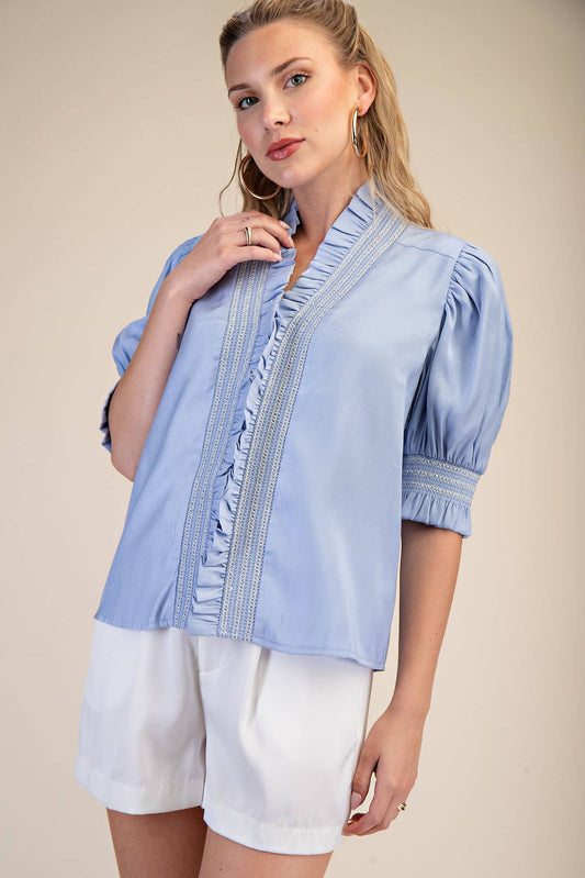 The Janice Blouse - Blue