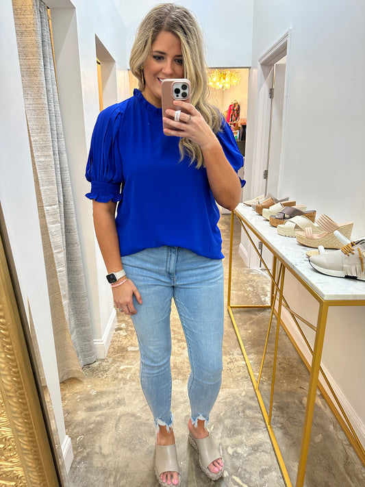 The Sally Blouse -Blue