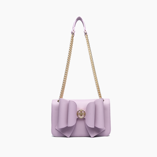 Petal Bowtie Dual Crossbody Bag: Purple