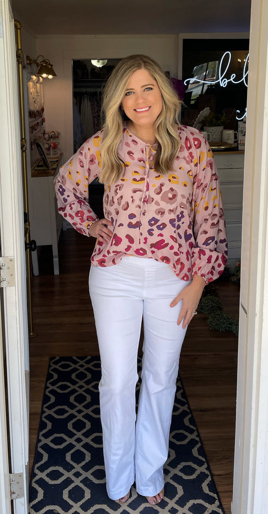 Rainbow Leopard Blouse